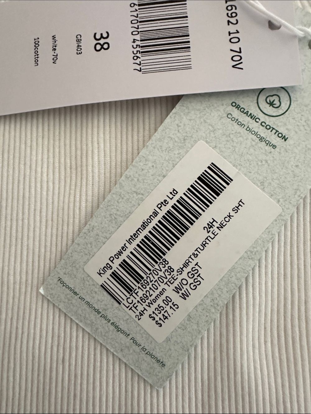Lacoste Long-Sleeve Crewneck Top NWT - Picture 3 of 5